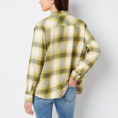 a.n.a Womens Long Sleeve Flannel Shirt