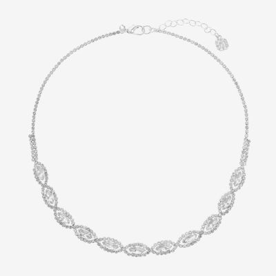 Monet Jewelry Silver Tone 17 Inch Collar Necklace
