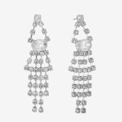 Monet Jewelry Silver Tone Chandelier Earrings