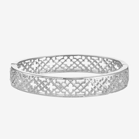 Liz Claiborne Filigree Womens Gold Tone Round Bangle Bracelet