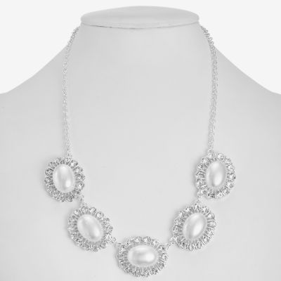 Monet Jewelry Simulated Pearl 17 Inch Rolo Collar Necklace