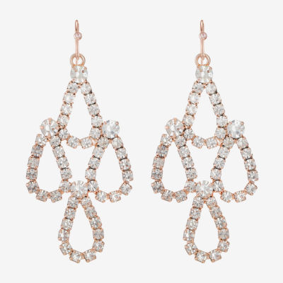 Monet Jewelry Rose Gold Chandelier Earrings