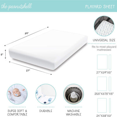 The Peanutshell Day And Night 3-pc. Playard Sheet