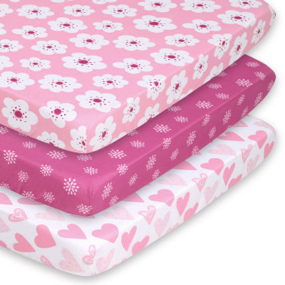 The Peanutshell Mod Floral 3-pc. Playard Sheet