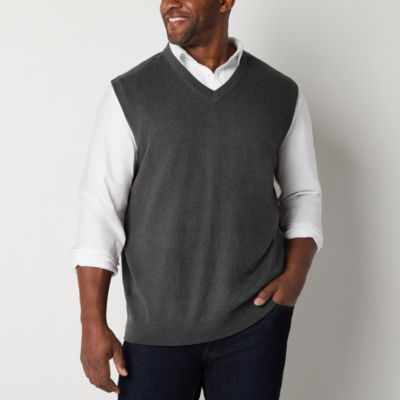 St. John's Bay Big & Tall Fine Gauge Mens V Neck Sweater Vest
