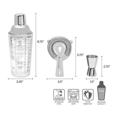 Houdini 3-pc. Cocktail Shaker