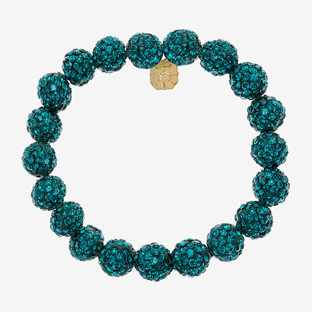 Monet Jewelry Round Stretch Bracelet, One Size, Green