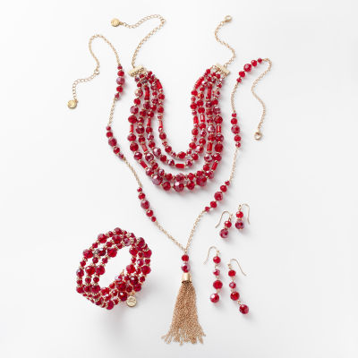 Liz Claiborne Tassel Womens Round 30 Inch Pendant Necklace