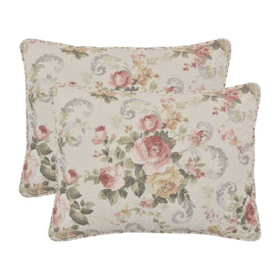 Royal Court Chablis Floral Quilt Set