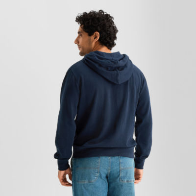 St. John's Bay Pique Mens Long Sleeve Fleece Hoodie