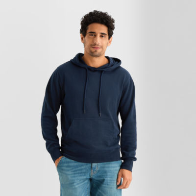 St. John's Bay Pique Mens Long Sleeve Fleece Hoodie