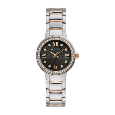 Bulova Womens Two Tone Stainless Steel Bracelet Watch 98l272