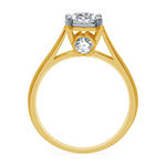 Ever Star Womens 1 CT. T.W. Lab Grown White Diamond 10K Gold Round Solitaire Engagement Ring