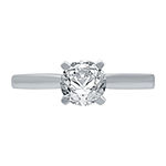 Ever Star Round 1 CT. T.W. Lab Grown (G / SI2) Diamond  Solitaire Engagement Ring in 10K or 14K White Gold