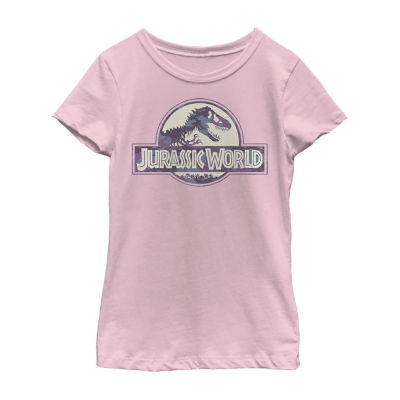Little & Big Kid Girls Crew Neck Short Sleeve Regular Fit Jurassic World Graphic T-Shirt