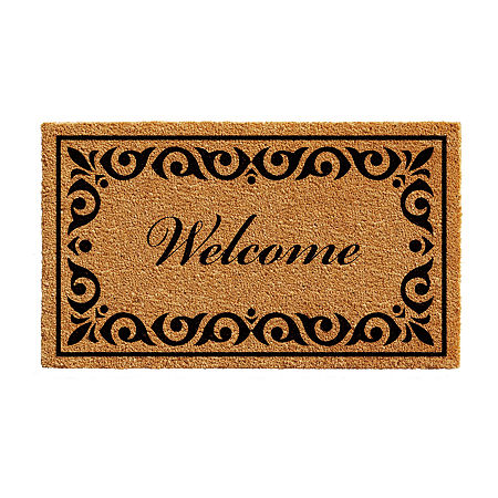 Calloway Mills Breaux Welcome Outdoor Rectangular Doormats, One Size, Black