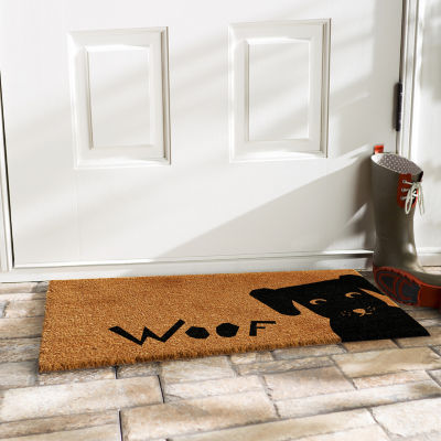 Calloway Mills Woof Outdoor Rectangular Doormat