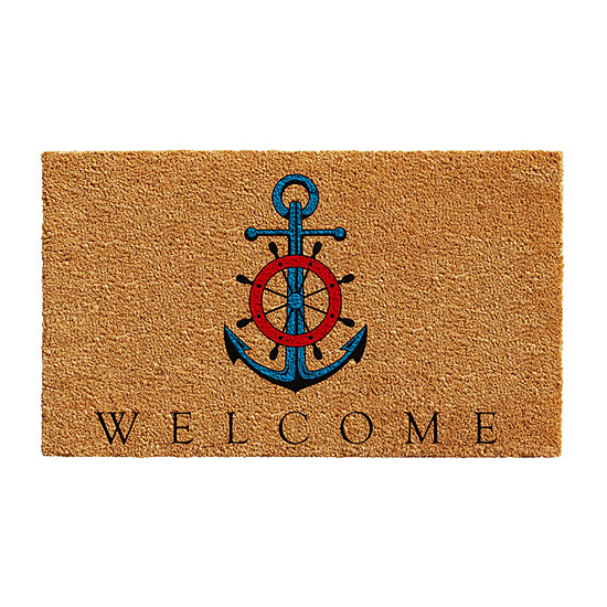 Calloway Mills Ships Anchor Welcome Outdoor Rectangular Doormat