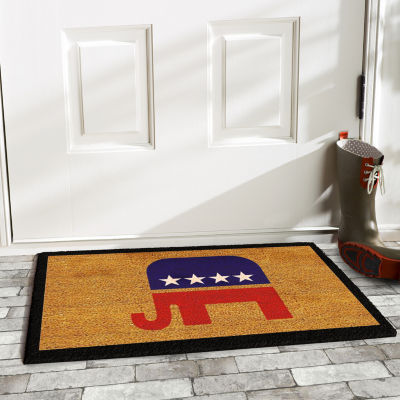 Calloway Mills Elephant Outdoor Rectangular Doormat