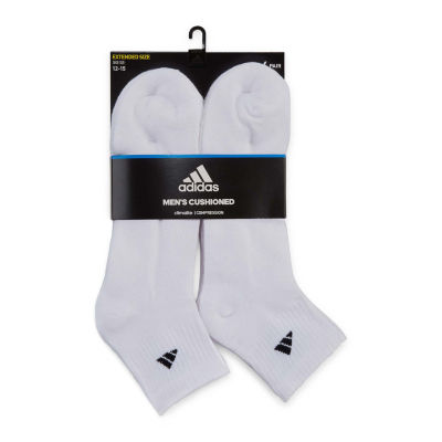 adidas 6 Pair Big and Tall Quarter Ankle Socks Mens