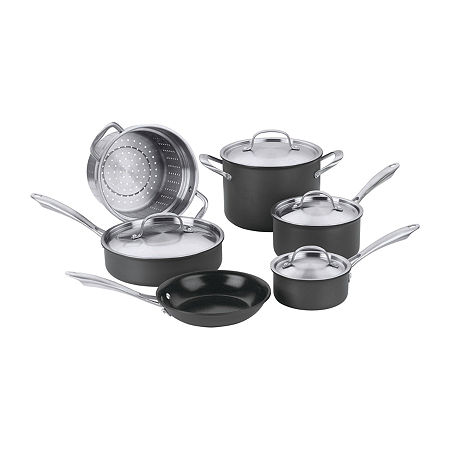 Cuisinart GreenGourmet Hard Anodized 10-pc. Cookware Set, One Size, Gray