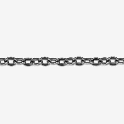 Mens Stainless Steel 9 Inch Solid Cable Skull Chain Bracelet