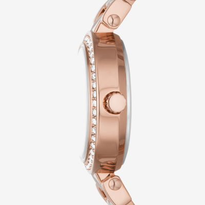 Relic By Fossil Anita Womens Crystal Accent Rose Goldtone Bracelet Watch Zr34628