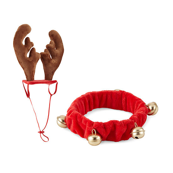 Paw & Tail Dog Headband and Collar Set