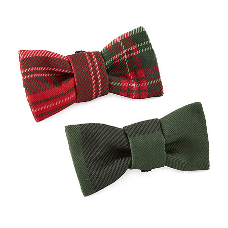 Paw & Tail Dog Bow Tie Set of 2, One Size , Red