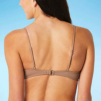 Forever 21 Adjustable Straps Bralette Bikini Swimsuit Top Juniors, Color:  Natural - JCPenney