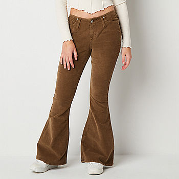 Rise - Low Brown Flare Arizona Leg Jean, Color: Tiki JCPenney Womens Stretch Fabric
