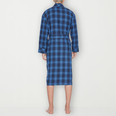 Residence Mens Tall Flannel Long Sleeve Length Robe