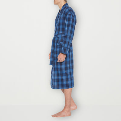 Residence Mens Tall Flannel Long Sleeve Length Robe
