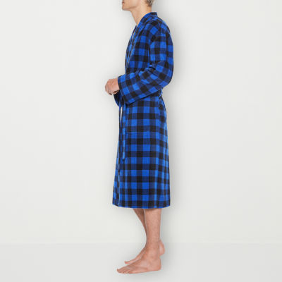 Residence Mens-Tall Fleece Kimono Robe Long Sleeve Length
