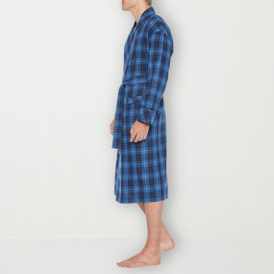 Residence Mens Big Flannel Long Sleeve Length Robe