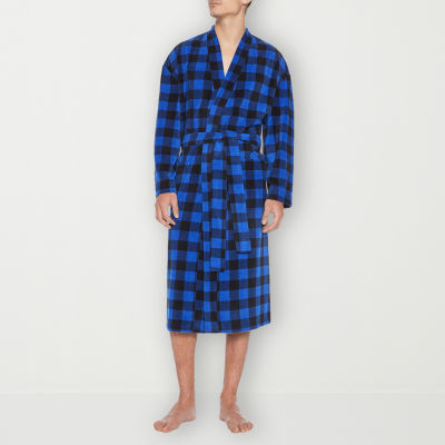 Residence Mens-Big Fleece Kimono Robes Long Sleeve Length