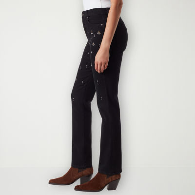 Gloria Vanderbilt Women's Amanda Straight Leg Jean In Black, Black, 16 Long  : : Clothing, Shoes & Accessories