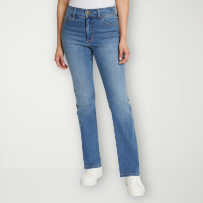 Blue high waisted tummy hold flare jeans