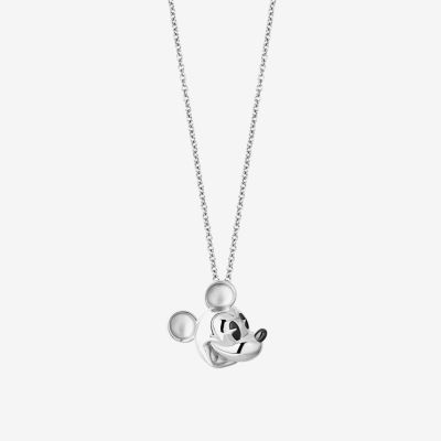 Disney Jewels Collection Womens Sterling Silver Mickey Mouse Pendant Necklace