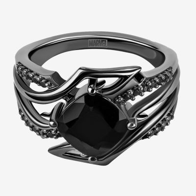 Marvel Fine Jewelry Womens 1/5 CT. Genuine Black Onyx Sterling Silver Venom Cocktail Ring