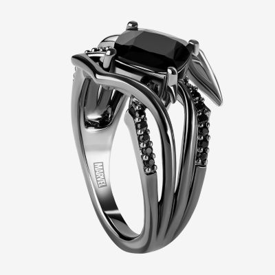 Marvel Fine Jewelry Womens 1/5 CT. Genuine Black Onyx Sterling Silver Venom Cocktail Ring