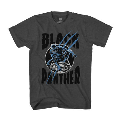 Big and Tall Mens Crew Neck Short Sleeve Regular Fit Marvel Black Panther Graphic T-Shirt