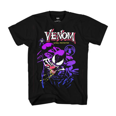 Big and Tall Mens Crew Neck Short Sleeve Regular Fit Marvel Venom Graphic T-Shirt