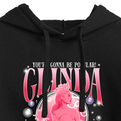 Juniors Movie Glinda Cropped Hoodie Womens Long Sleeve Wicked