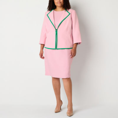 Black Label by Evan-Picone Womens Plus Classic Fit Suit Jacket
