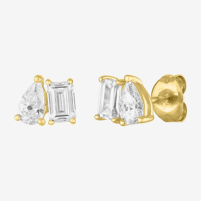 Diamond Addiction (G-H / Si2-I1) 1 CT. T.W. Lab Grown White Diamond 10K Gold Pear Stud Earrings