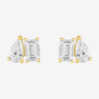 Diamond Addiction (G-H / Si2-I1) 1 CT. T.W. Lab Grown White Diamond 10K Gold Pear Stud Earrings