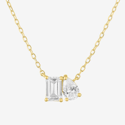 Diamond Addiction (G-H / Si2-I1) Womens 1 CT. T.W. Lab Grown White Diamond 10K Gold Pear Pendant Necklace