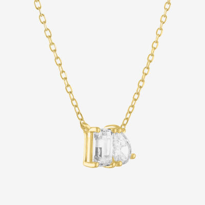 Diamond Addiction (G-H / Si2-I1) Womens 1 CT. T.W. Lab Grown White Diamond 10K Gold Pear Pendant Necklace