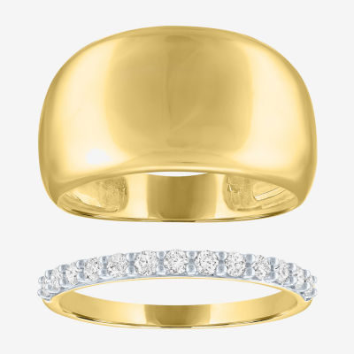 Diamond Addiction (G-H / I1-I2) Womens 1/3 CT. T.W. Lab Grown White 10K Gold Ring Sets